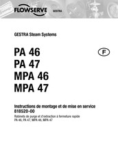 Flowserve GESTRA MPA 47 Instructions De Montage Et De Mise En Service