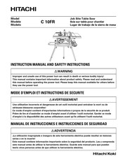 Hitachi C 10FR Mode D'emploi Et Instructions De Securite