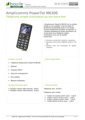 Amplicomms PowerTel M6300 Manuel D'utilisation