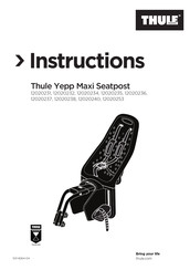 Thule Yepp Maxi Seatpost 12020234 Manuel D'installation