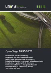 Unify OpenStage 20 Guide Rapide D'installation Et De Référence
