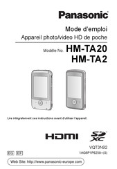 Panasonic HM-TA2 Mode D'emploi