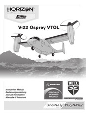 Horizon Hobby E-flite V-22 Osprey VTOL Manuel D'utilisation