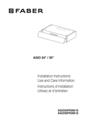 Faber AGIO30PR300-B Instructions D'installation