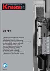 KRESS 650 SPS Mode D'emploi Original