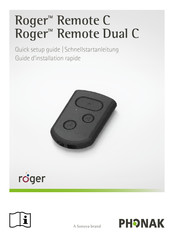 Sonova Phonak Roger Remote C Guide D'installation Rapide