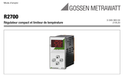 Gossen MetraWatt R2700 Mode D'emploi