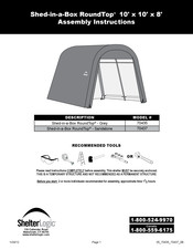 ShelterLogic Shed-in-a-Box RoundTop 70437 Instructions De Montage