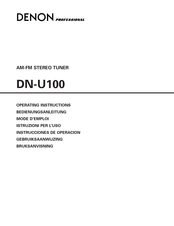 Denon Professional DN-U100 Mode D'emploi