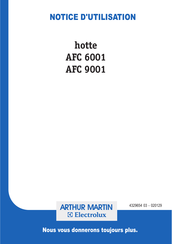 Electrolux ARTHUR MARTIN hotte AFC 6001 Notice D'utilisation