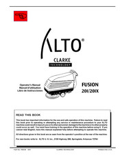 Alto CLARKE FUSION 20I Manuel D'utilisation