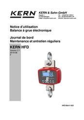 KERN HFD 600K-1M Notice D'utilisation
