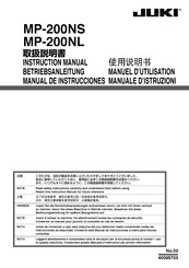 JUKI MP-200NL Manuel D'utilisation