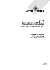 Mettler Toledo W100 Manuel D'instruction