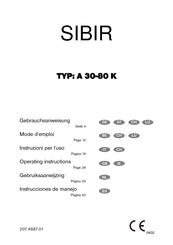 Sibir A 30-80 K Mode D'emploi