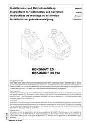 Beko MAT 20 FM Instructions De Montage Et De Service