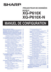 Sharp XG-P610X Manuel De Configuration