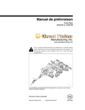GREAT PLAINS Turbo Max 850TM Manuel De Prélivraison