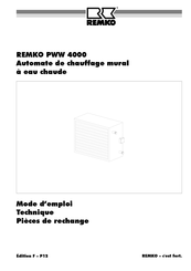 REMKO PWW 4030-3 Mode D'emploi