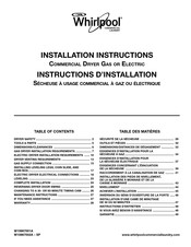 Whirlpool CGM2795JQ Instructions D'installation