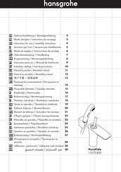 Hansgrohe PuraVida 15275400 Mode D'emploi / Instructions De Montage