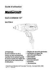 Mastercraft 54-2734-4 Guide D'utilisation