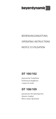 Beyerdynamic DT 108 Notice D'utilisation
