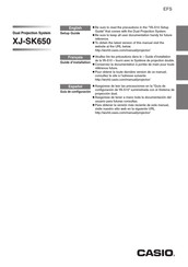 Casio XJ-SK650 Guide D'installation