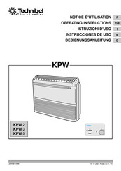 Technibel Climatisation KPW Série Notice D'utilisation