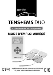 Euromedics prorelax TENS+EMS DUO Mode D'emploi Abrégé