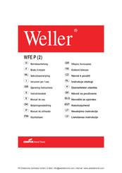 Weller WFE P Mode D'emploi