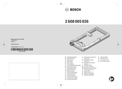 Bosch 2 608 005 026 Notice Originale
