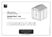 Palram Skylight Shed - 6x6 Instructions De Montage