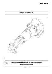Sulzer LT9 Instructions De Montage, De Fonctionnement Et De Maintenance