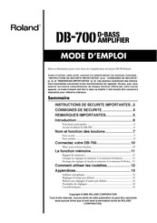 Roland DB-700 Mode D'emploi