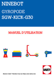 Ninebot KickScooter Max SGW-KICK-G30 Manuel D'utilisation