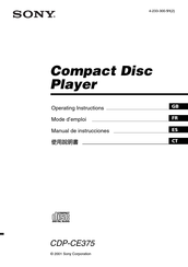 Sony CDP-CE375 Mode D'emploi