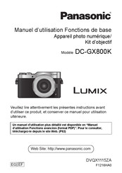 Panasonic Lumix DC-GX800K Manuel D'utilisation