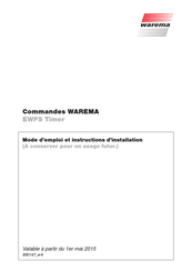 WAREMA EWFS Mode D'emploi Et Instructions D'installation