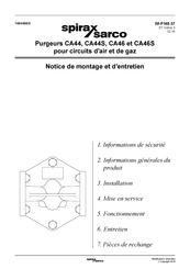 Spirax Sarco CA44 Notice De Montage Et D'entretien