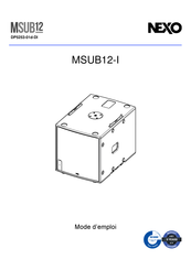 Nexo MSUB12 Mode D'emploi