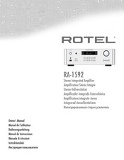 Rotel RA‑1592 Manuel De L'utilisateur