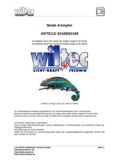 WilTec 52168 Mode D'emploi