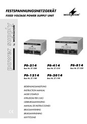 Monacor Power Supply PS-814 Mode D'emploi