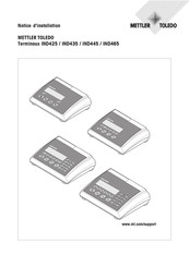 Mettler Toledo IND445 Notice D'installation