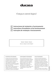 Ducasa Compact control digital Instructions D'installation Et De Fonctionnement