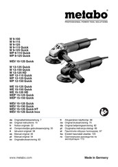 Metabo W 9-115 Notice Originale