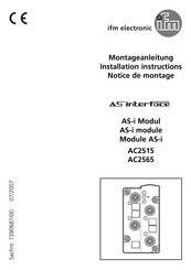 IFM Electronic AS-interface AC2515 Notice De Montage