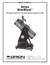 Orion StarBlast 10015 Mode D'emploi