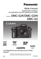 Panasonic LUMIX DMC-G2 Mode D'emploi